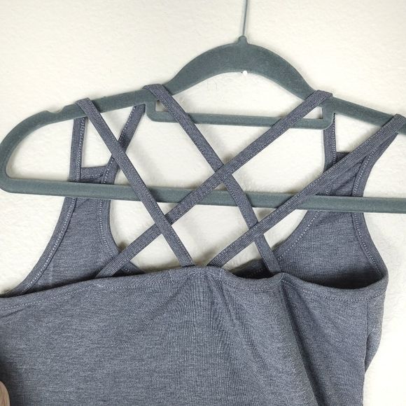 Small Gray Strappy Midi Dress - Picture 5 of 6